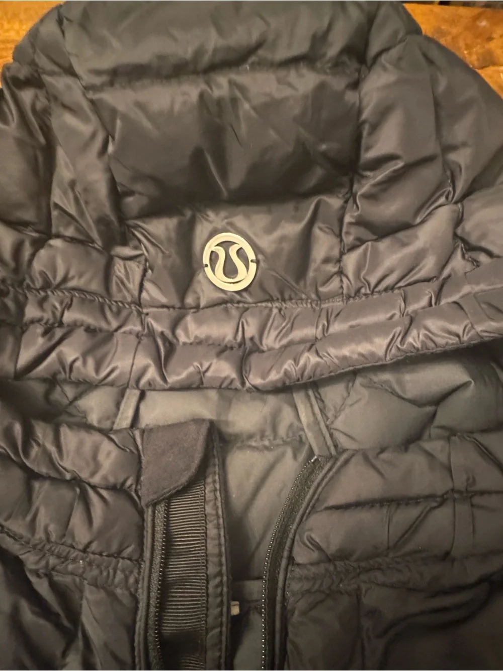 LULU 🍋 Fluffin Awesome Lightweight Black Hooded Puffer Jacket